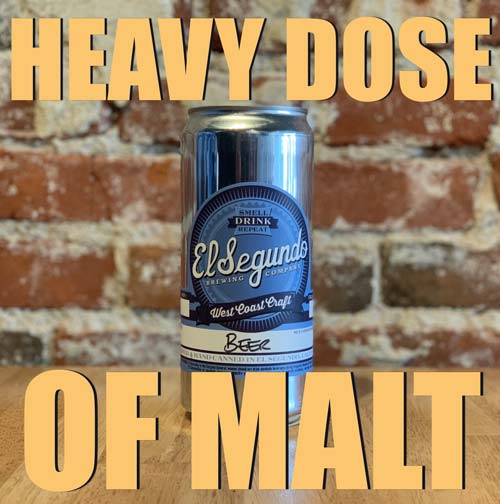Heavy Dose of Malt text on a crowler