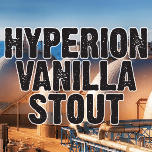 Hyperion Vanilla Stout text over Hyperion