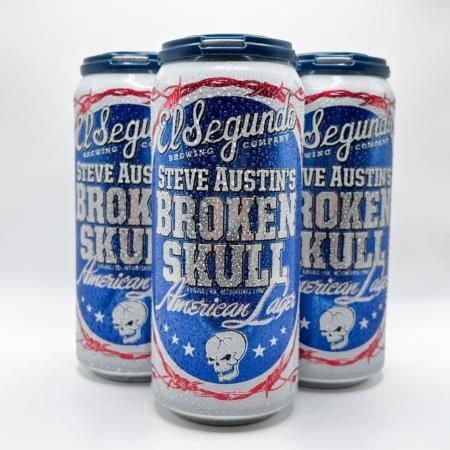 Broken Skull American Lager cans